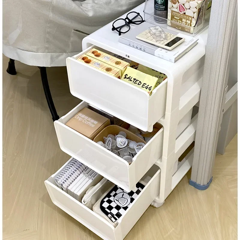 

Chest Of Drawers Dorm Multi-layer Desk Organizer Drawer Design Organizer Shelf 360 Rotation Storage Items Stable Load-bearing