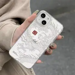 Elegant Dragon Design Shockproof Transparent Phone Case - iPhone 12 Mini (-1)