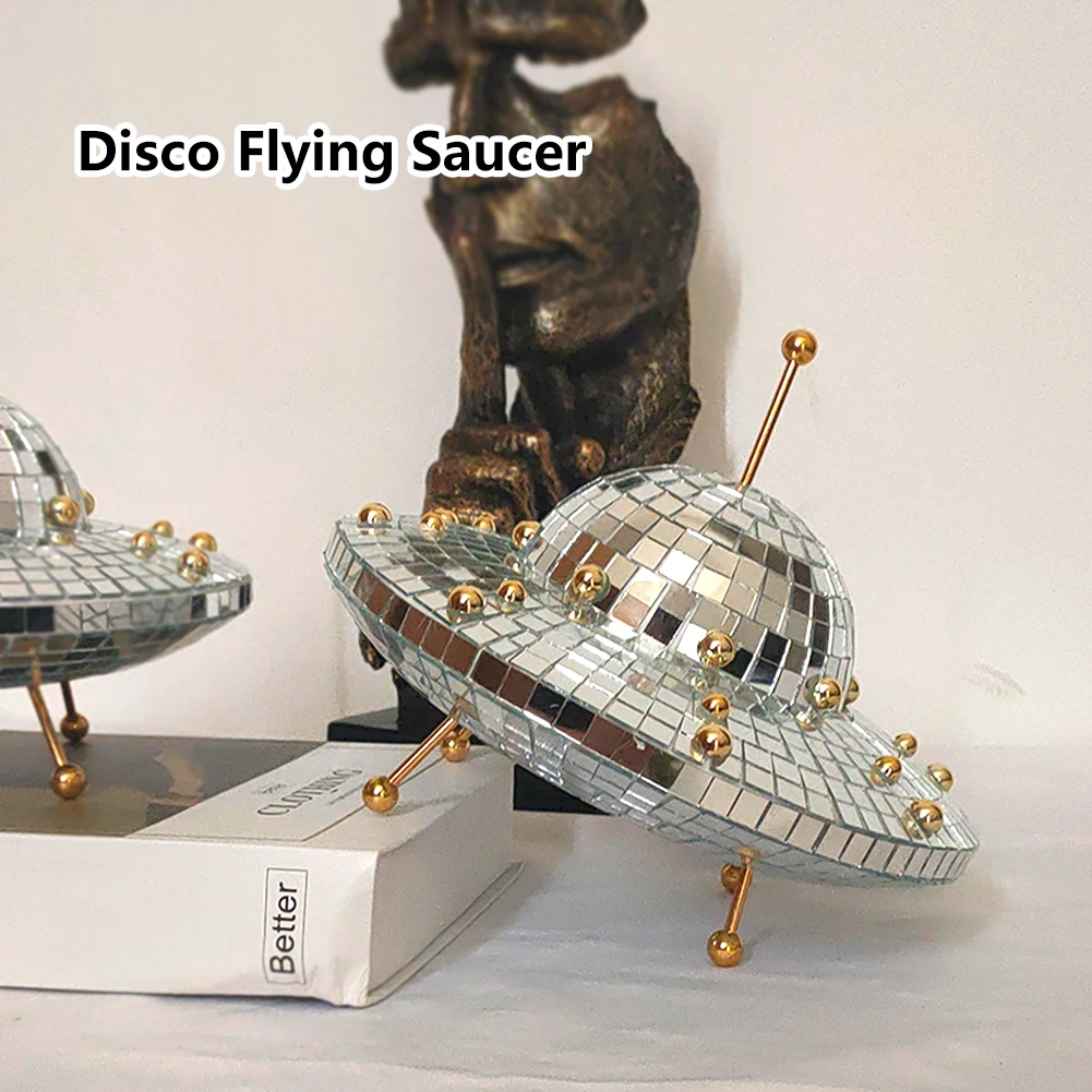 UFO Space World Desk Ornaments Art Crafts Desk Living Room Ornament Vintage Funny Home Decor Multipurpose Halloween Decorations