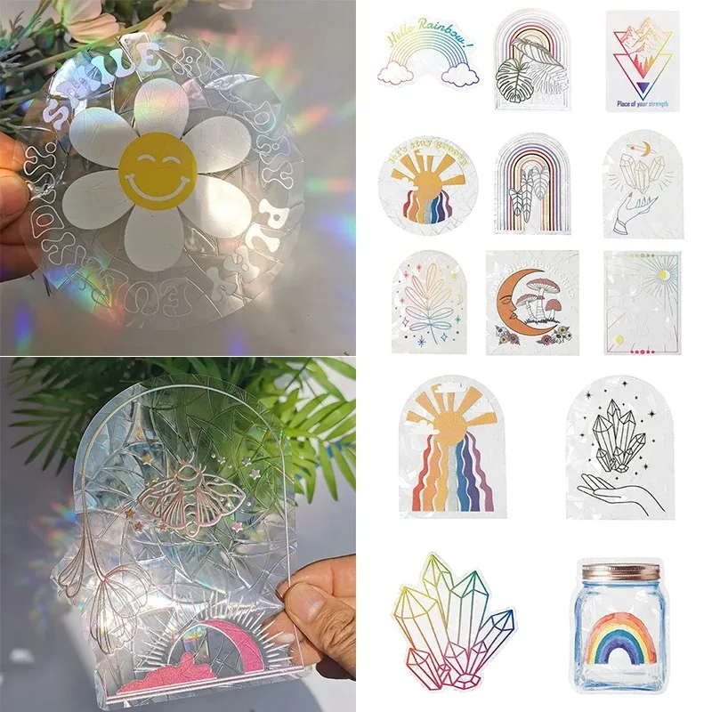 Sticker suncatcher Lune et soleil sticker attrape soleil galaxie