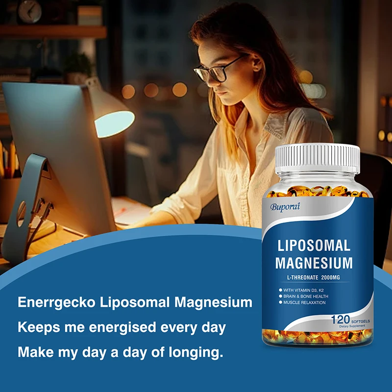 Liposomal Magnesium L-Threonate-Supports Brain, Bone, Heart, Muscle Health and Promotes Sleep