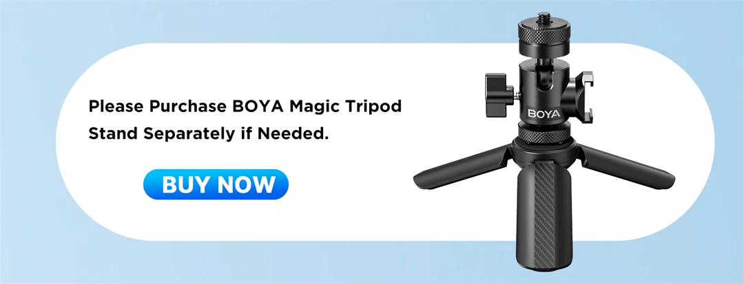 BOYA BOYA Magic Professional Wireless Lapel Microphone Shotgun/Desktop/Handheld Mic for iPhone Android Camera PC Video Recording