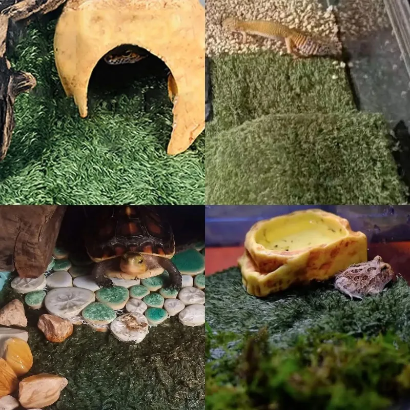 Reptile Carpet Mat Terrarium, Bedding Substrate Liner Mat,Imitation Rainforest Crawler Mats for Snakes Dragon Chameleon reptile