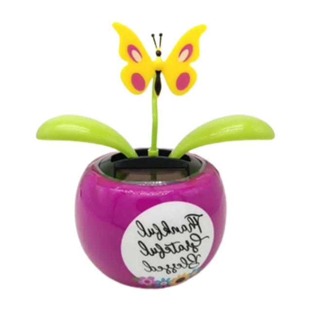Sunflower Solar Dancer Figure, Solar-Powered Dancing Office Desk Decor, Windowsill or Car Dashboard Decoration WXTD 1