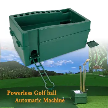Golf Automatic Serve Machine W/ Cue Holder Green Golf Ball Dispenser Machine  Golf Ball Pitching Club Organizer Tool 4