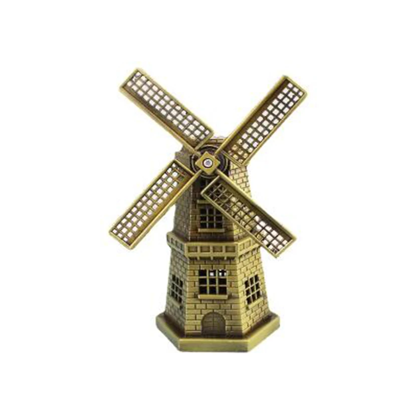 

Antique Bronze Dutch Windmill Model, Metal Crafts Statue, Home Decor Ornaments, European Retro Creative, 18 cm, 7 Inches