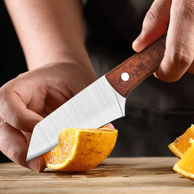 Couteau à désosser de Forge manuel, couteau à trancher le poisson, couteau à Steak de fruits, manche en bois en acier inoxydable, couteaux de cuisine utilitaires pour Barbecue 3