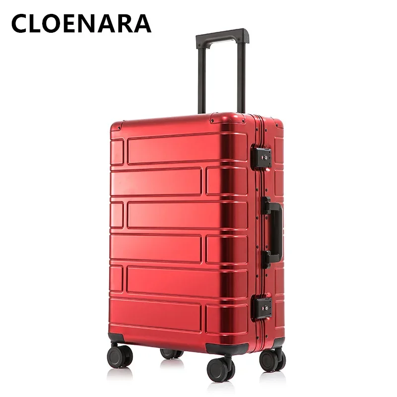 COLENARA Luggage Travel Bag 28 Inch All Aluminum Magnesium Alloy Trolley Case 20 Boarding Box Men's 24 Carry-on Suitcase colenara 162024 inch the new suitcase 100% aluminum magnesium alloy luxury business trolley case with wheels rolling luggage