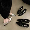 Trendy Pointed Toe Low Heel Mary Jane Shoes Women Casual Shoes New  Summer Soft Sole Ballet Ballerina Shoes Woman Pumps 2