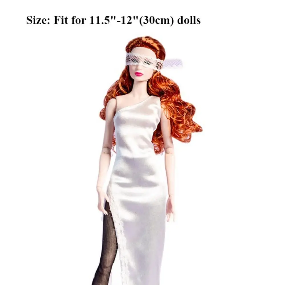 White Doll Party Dress for 30cm BJD Dolls