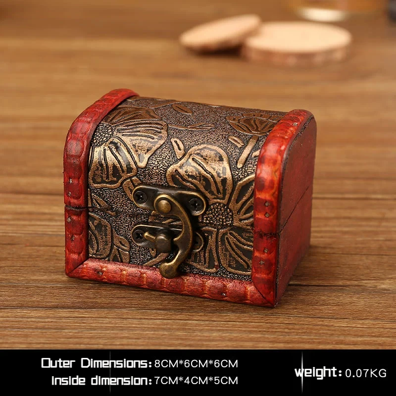 1 retro storage box, personalized candy decoration box, ring jewelry small parts storage box