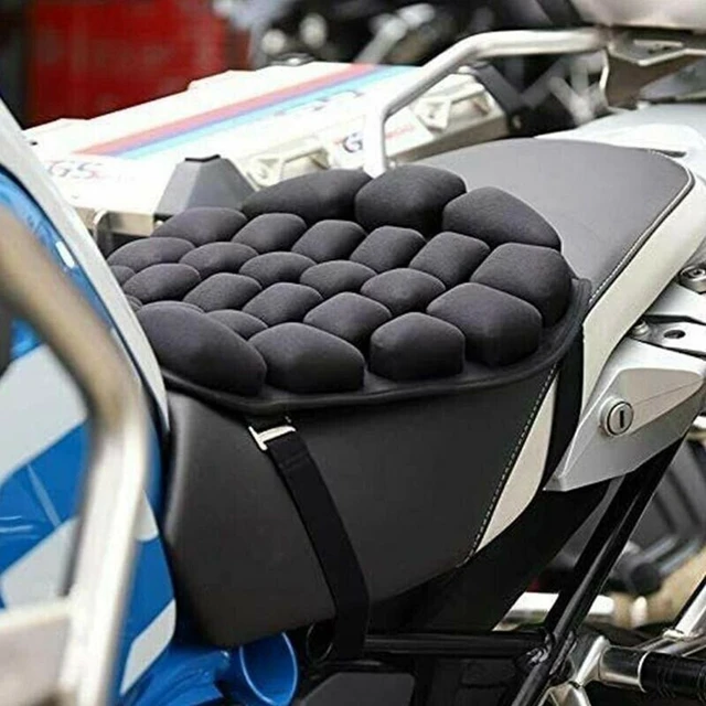 Motorcycle Gel Seat Cushion- Extra Large Breathable Cooling Pad Seat with  Cloth Cover and Straps, Removable Sunscreen Waterproof - AliExpress