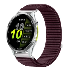 Premium Nylon Wristband with Adjustable Straps - Garmin Venu 4 45mm (Wine red)