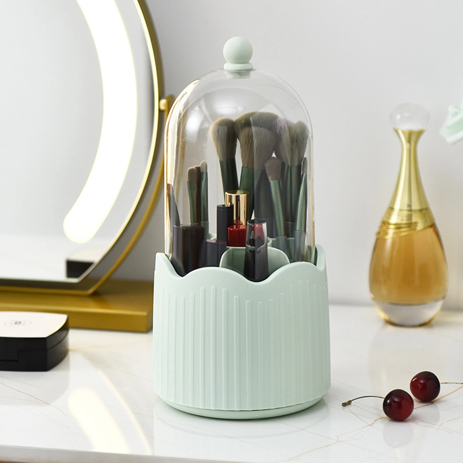 

Makeup Brush Holder Pen Holder Container Organizer 360° Rotatable Pen Organizer Box Gift For Wife Girlfriend Mother Sister El