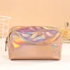 New Solid Color Laser Cosmetic Bag Ins Wind Portable Wash Storage Bag Makeup Gift Bag Makeup Pouch Travel Cosmetic Organizer 5