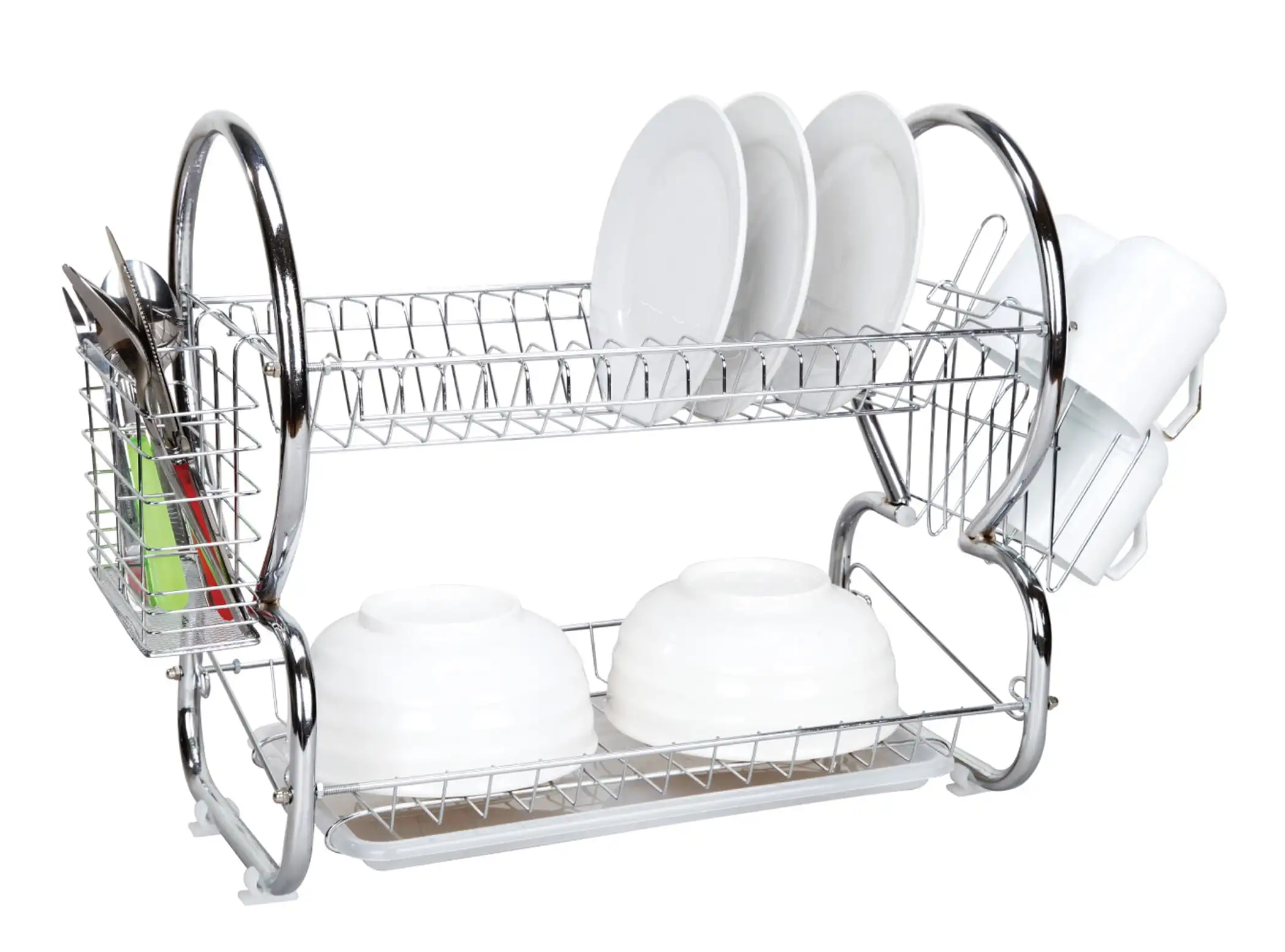

Home Basics 2-Tier Chrome Dish Drainer