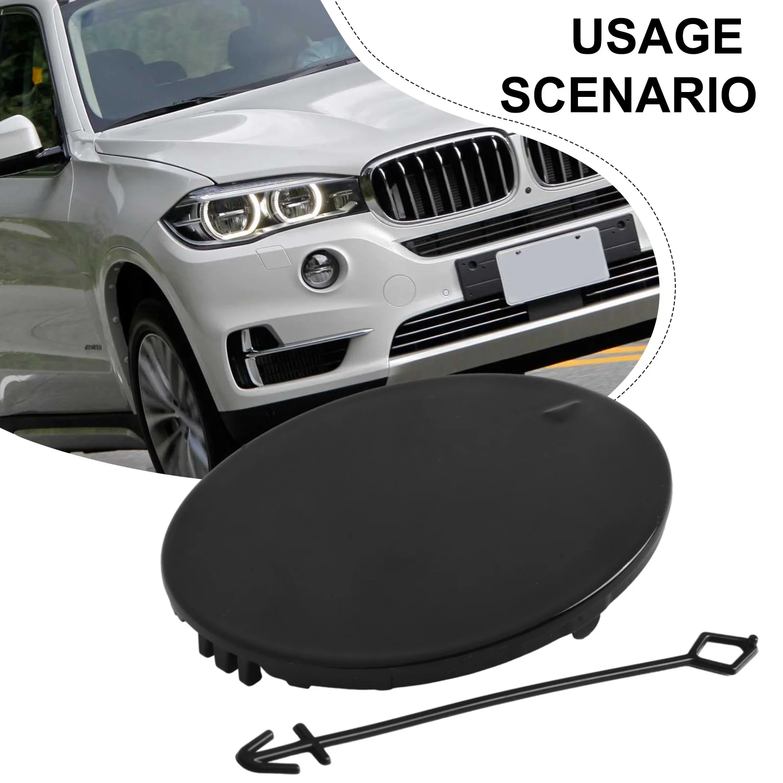 BMW X5 F15용 전면 견인 후크 커버 2014 2018 완벽한 핏을 위한 정확한 치수와 견고한 플라스틱 소재