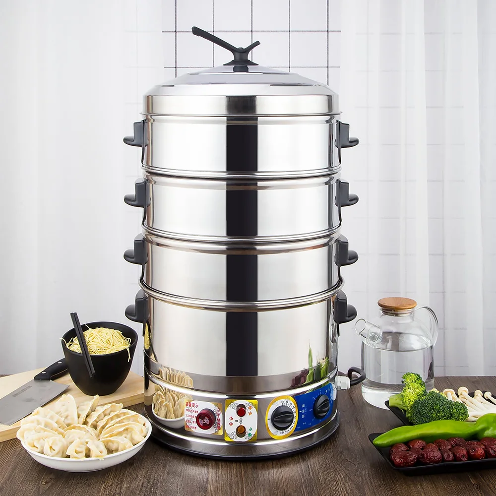 Version Four Layers Electric Steamer Pot Multi-function Bun Food Breakfast Machine Steam Cooker