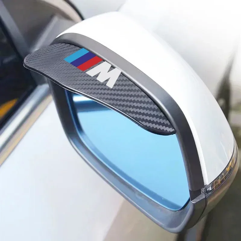 2Pcs Carbon Fiber Car Rearview Mirror Eyebrow Rain Cover For BMW M M8 M7 M6 M5 M4 M3 M2 M1 F30 F10 F15 E30 E46 E90 E60 3 Series