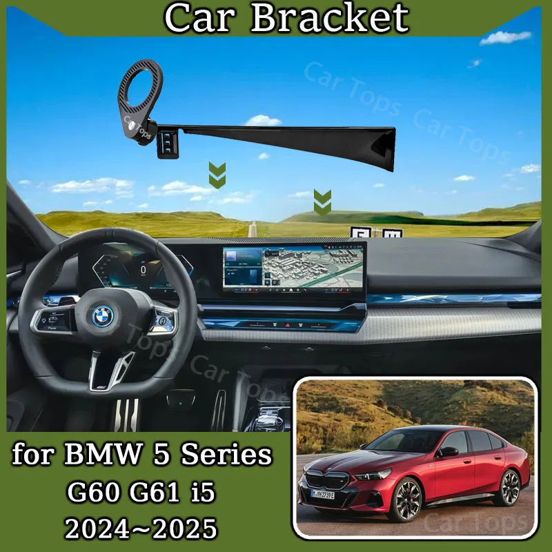 Car Mount for BMW 5 Series G60 G61 2025 BMW I5 MagSafe Magnetic Mobile Phone Holder Bracket Gravity Stand Auto Accessories