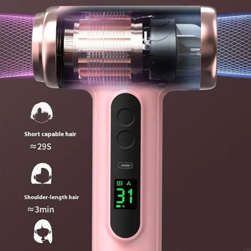200W Dry Hair Blower Hair Dryer Blower Rechargeable Quick Dry Blow Dryer Quick Styling Tool Fast Drying Device