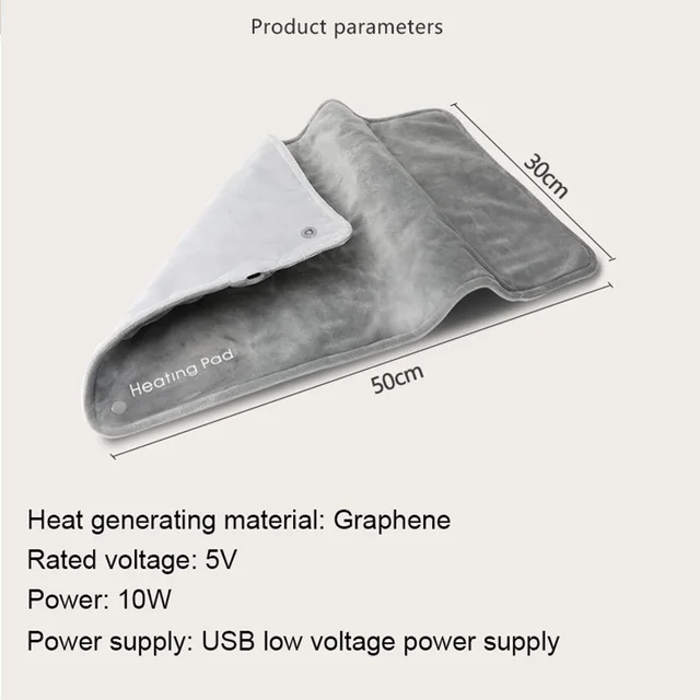 Usb Dugó Kézmelegítő Elektromos Szőnyeg Fűtőpad Grafén Termosztátok Kézzel Nem Víz Forró Fűtőzsák Téli Hőtermékek - Image 6