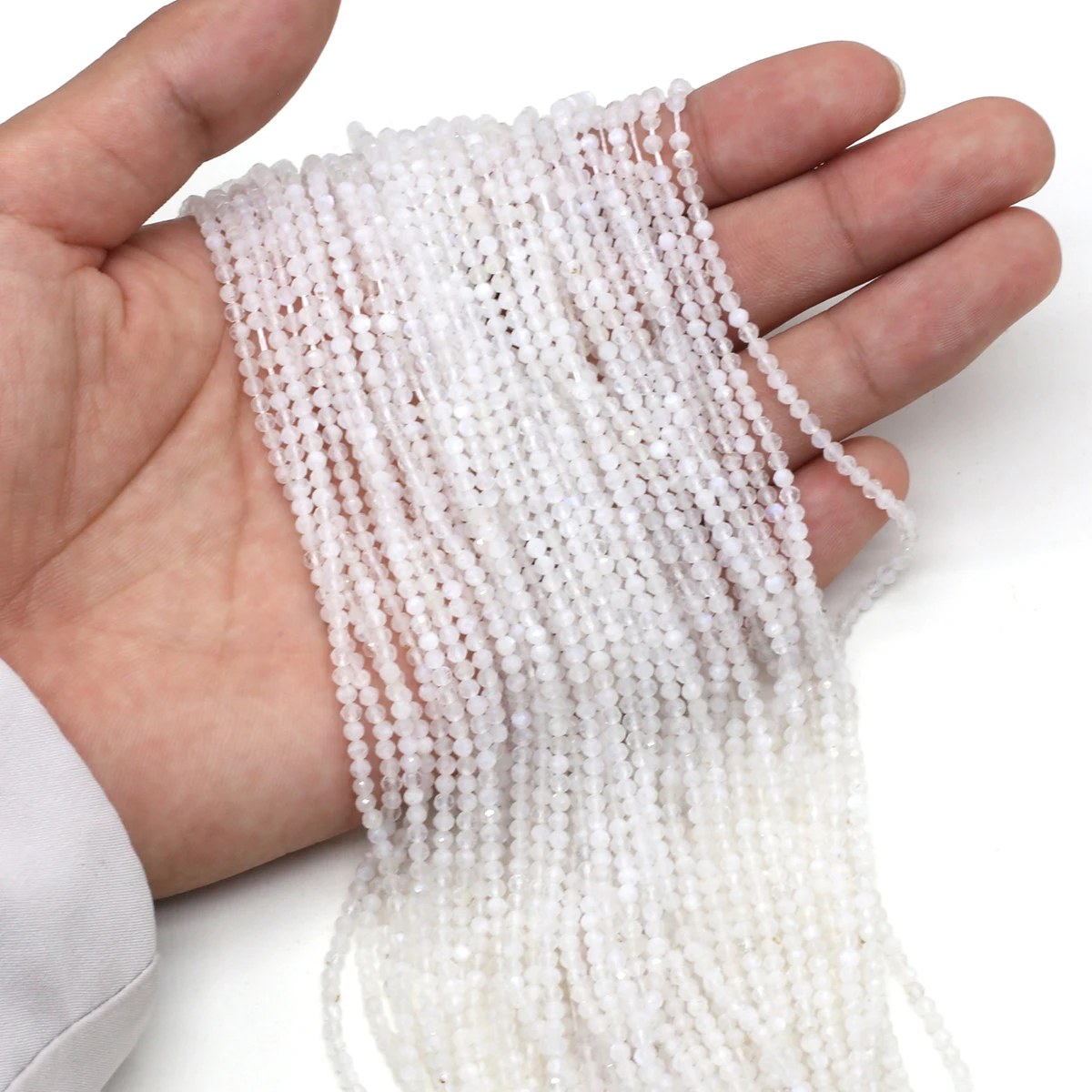 5 Strings Wholesale 3A Natural Clear Quartz Loose Spacing Beaded Jewelry Making DIY Necklaces Bracelet Earrings Accessories