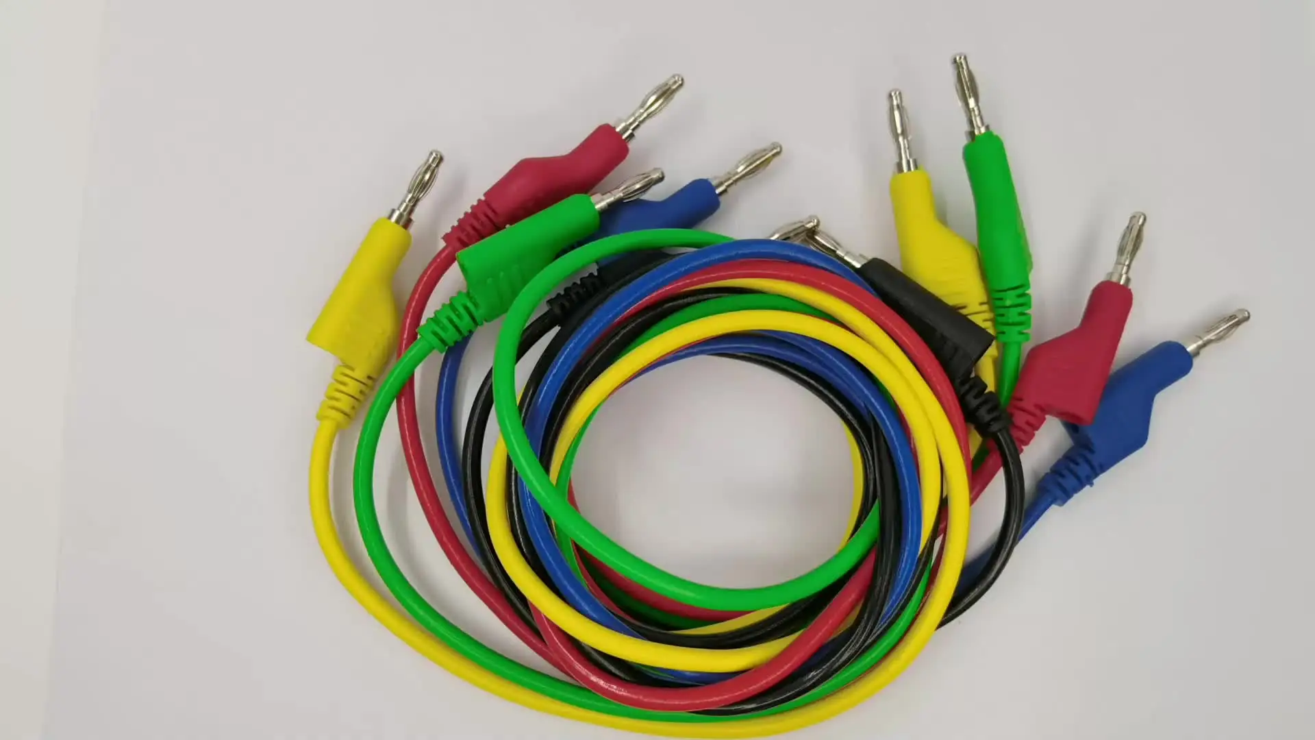 DollaTek Lot De 5 Câbles Test Multimètre Fiche Banane 1m 14AWG Silicone Souple – Multicolore 1000V/10A