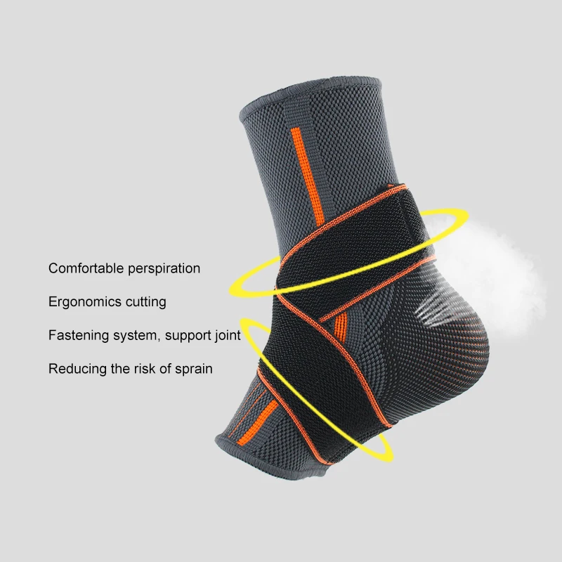 1 Piece Ankle Support Soft Anti-Slip Nylon Stretch Arch Support Men Compression Bandage Ankle Support Foot Protector