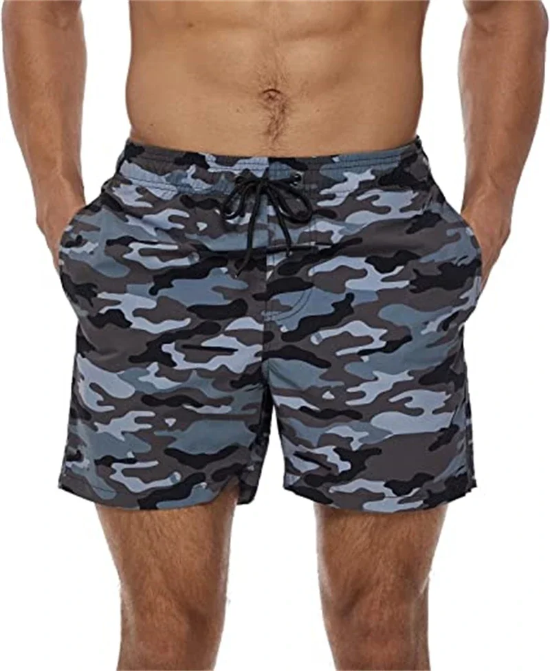 Men Summer Swimwear Beach Shorts For Men Digital Print Male Swimming Trunks Quick Dry Man Surf Board Shorts Beachwear 6