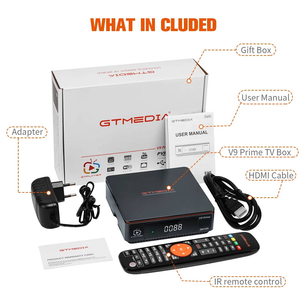 Gtmedia-prime Satellite Receiver tv Satellite Signal Finder tv Signal Receiver Decodificador de Cartão ca Slot ca Dvb s2 S2x hd 1080p v9 - Image 3