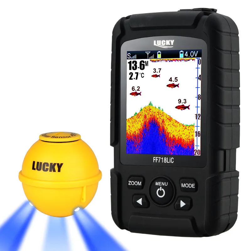 

Lucky FF718LIC-WLA беспроводной портативный рыболокатор 45 м/147 футов сонар глубина искусственная рыба с привлекательной лампой