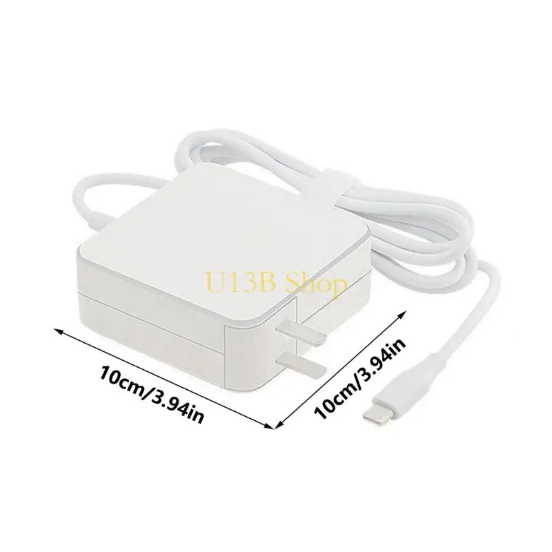 U13B Power Adapter Cord for Laptops USB C Charging Head Wall Socket Head