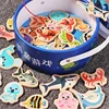 Wooden Magnetic Fshing Toy Marine Life Cognition Fish Rod Toys Children Early Educational Parent-child Interactive Board Game 6