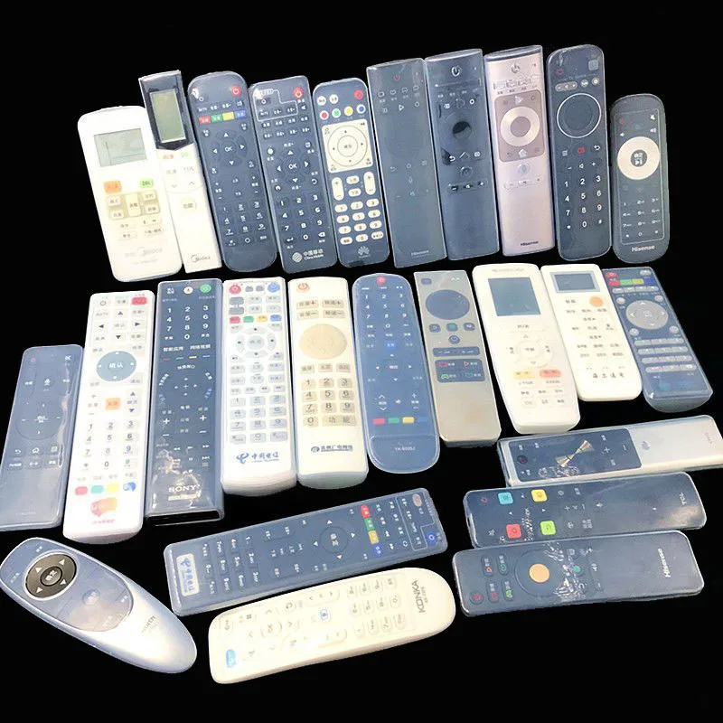 24 Size Transparent Dust Protect Protective Storage Bag Portable Silicone Air Condition Control Case TV Remote Control Cover