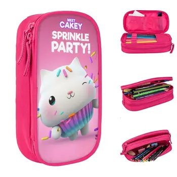 Astuccio per matite Gabby Dollhouse Fashion Cute Cat Cartoon Portapenne Borsa per bambini Materiale scolastico di grande capacità Astucci per cosmetici 1
