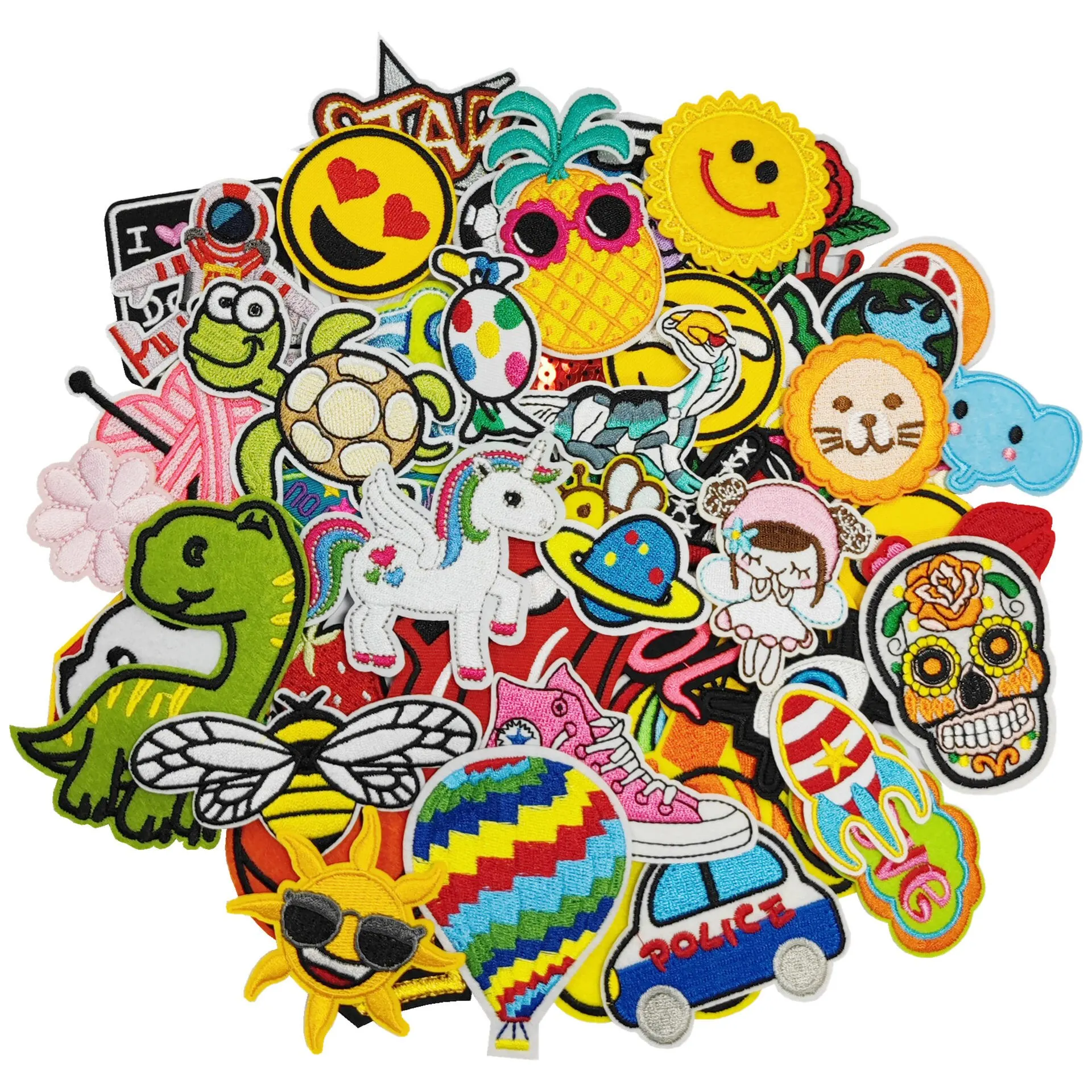 Clothing Patches Cartoon Fruit Patches Thermoadhesive Patches Cute Animal Patch Iron on Embroidery on Clothes Applique