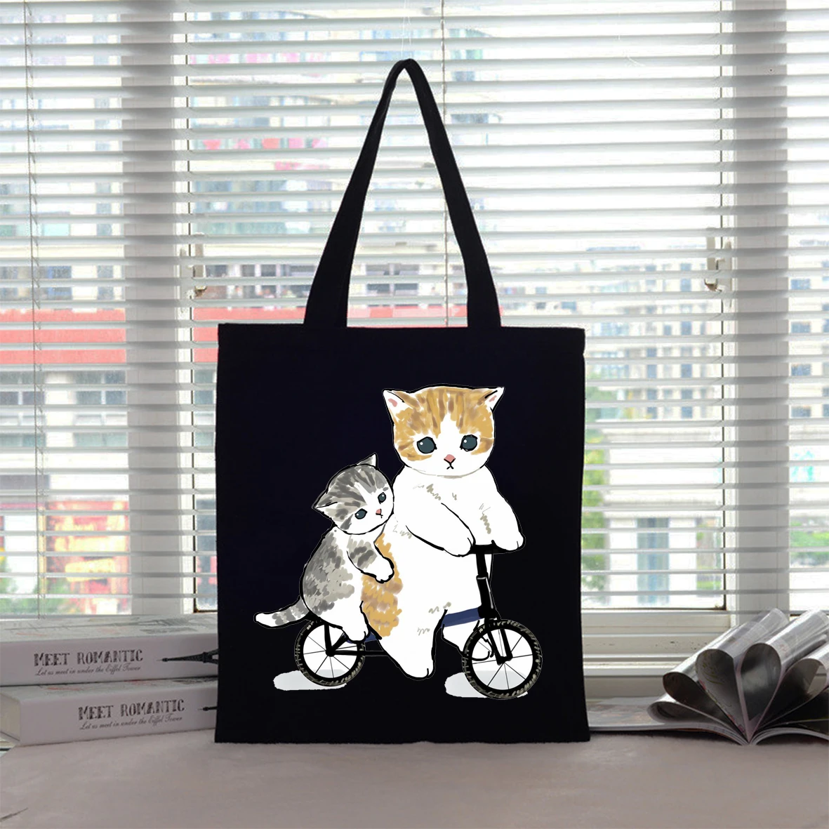 Canvas Bags Tote Bag Women's Bag Shopping Bags Cat Canvas Boutique Eco Friendly Products Designer Handbags Reusable Customizable Big Shopper