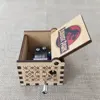 Hand Cranked Musical Box Wooden Vintage Musical Boxes Creative Engraved Music Boxes Children New Year Birthday Gift 4