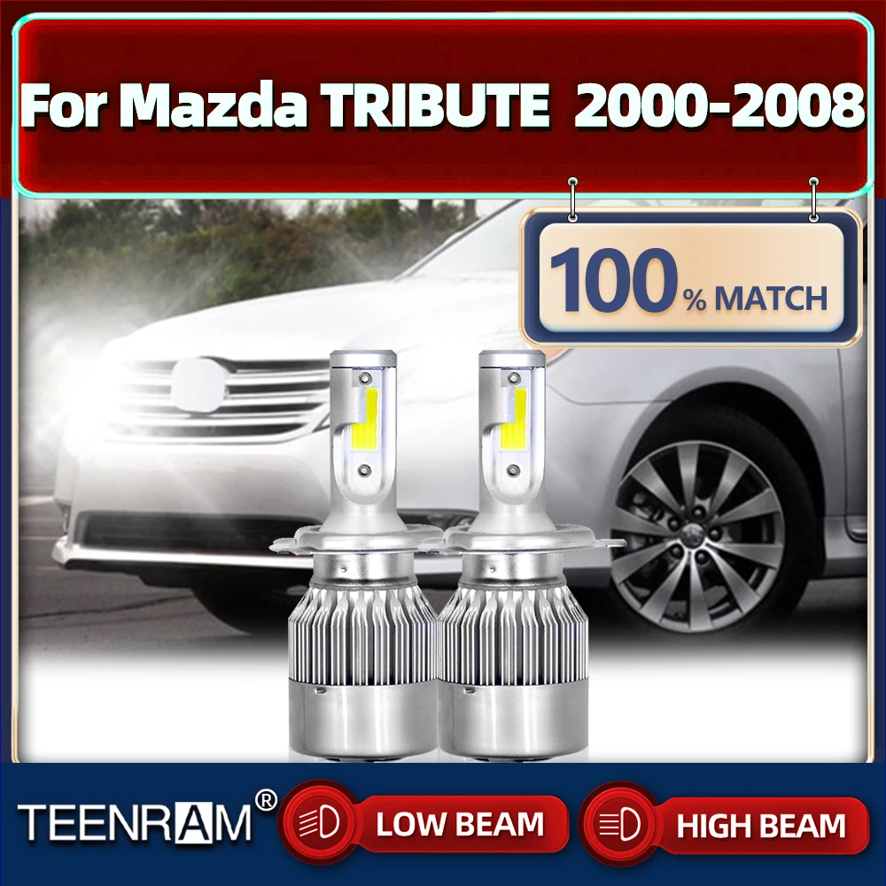 

LED Car Headlight Bulb 120W 20000LM Auto Lamps 6000K Canbus Car Light For Mazda TRIBUTE 2000-2002 2003 2004 2005 2006 2007 2008