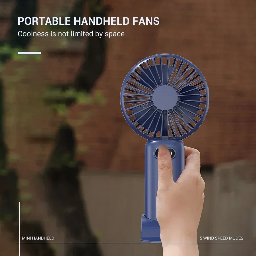 NEW Portable 5 Speeds Adjustable 1-100 Speeds High Speed Fans Super Powerful Air Duster Rechargeable Mini Usb Handheld Turbo Fan