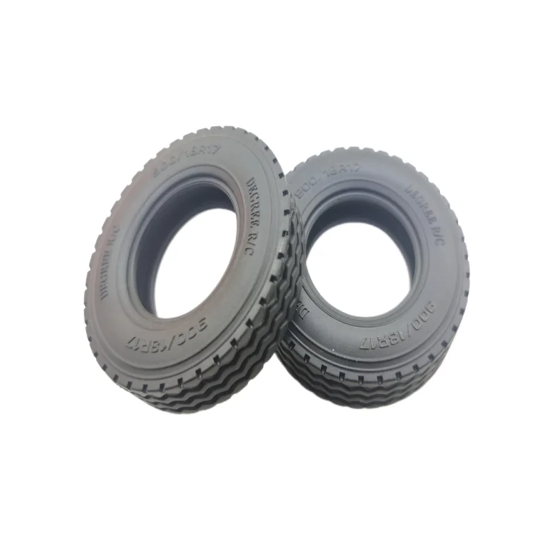 1 Pair Rubber Tires with Wheel Hub for 1/14 Tamiya RC Truck Trailer Tipper Scania R470 Actros Volvo FH16 MAN TGX Accessories 6