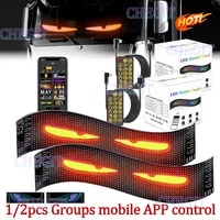 Plus LED DIY Matrix Pixel Panel Light Demon Eye App Control Scrolling Advertising LED Car Sign Animation Programmable For Car 1