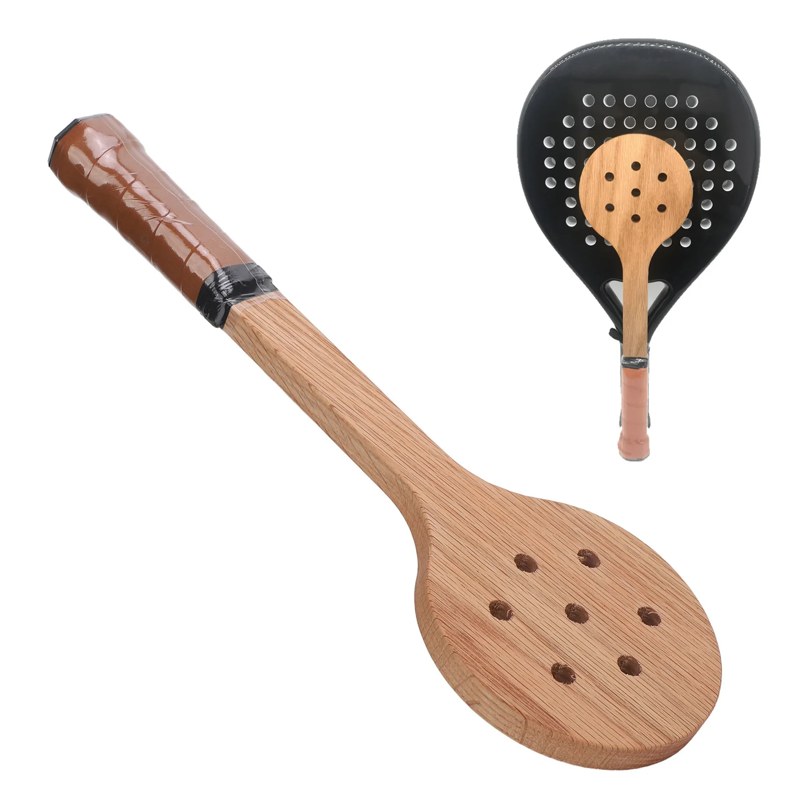 Tennis Pointer Wooden Tennis Spoon Dessert Tennis Rackets Batting Accurately Hit