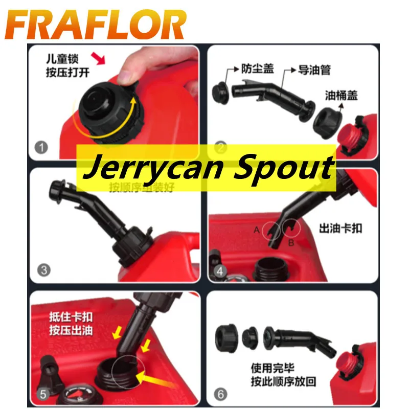 Oil Spout & Lids SEAFLO 5L 10L 20L Gas Can Oil Hose Pipe Diesel Gasoline Jerrycan Petrol Tanks Gasket Sealing Seal