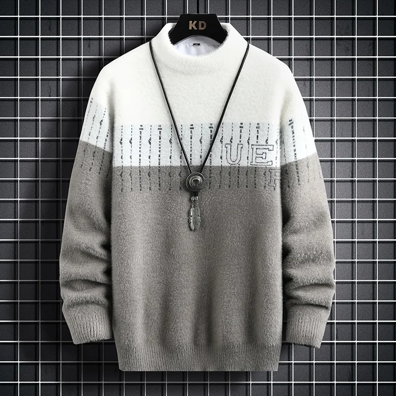 

2023 Winter Casual Loose Thickened Warm Men's Long Sleeve Sweater