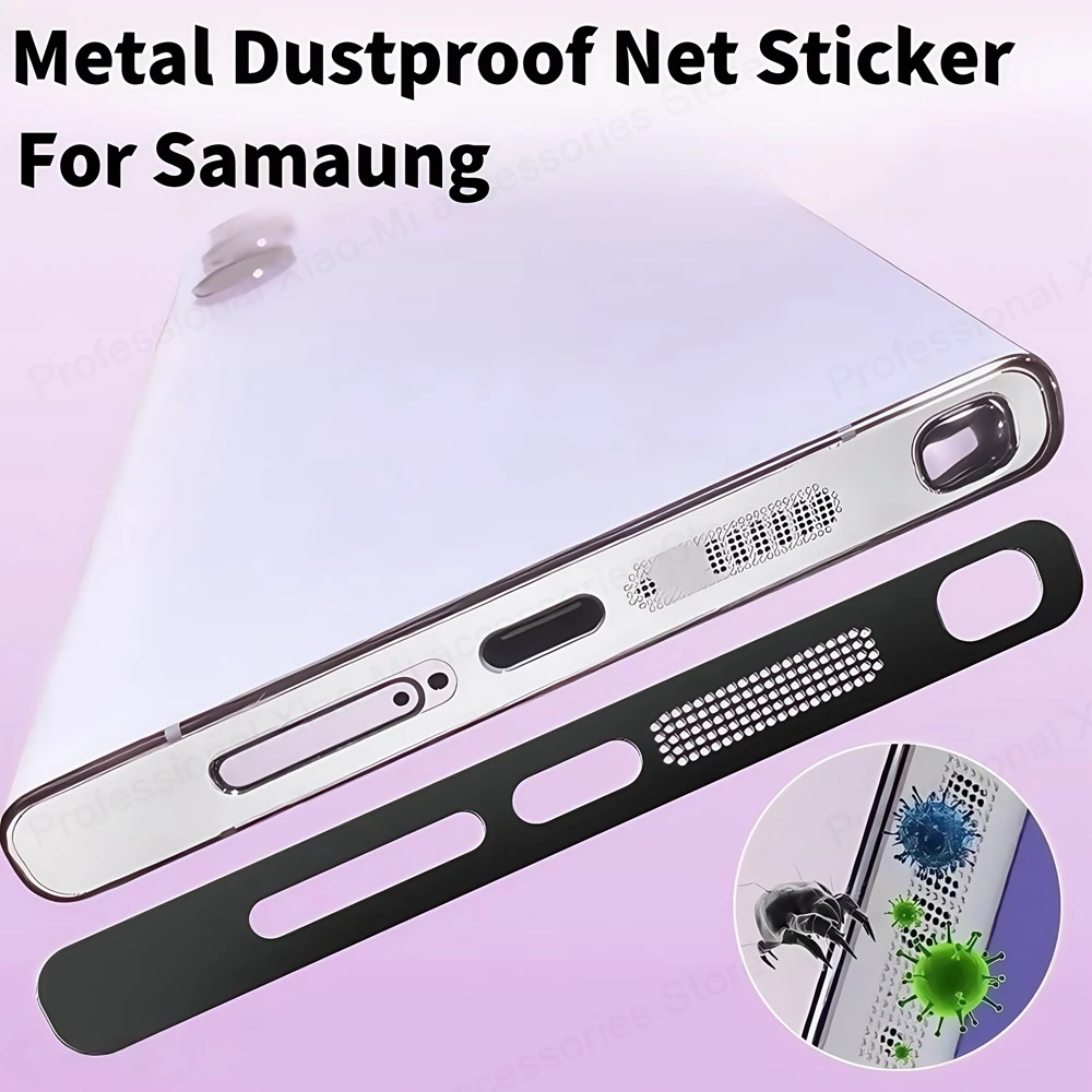 phone dustproof net 2Pcs Metal Mesh Anti Dust Proof Adhesive Net for Samaung Galaxy S25 Ultra S24 S23 Ultra Plug Speaker Earpiece Hole Sticker