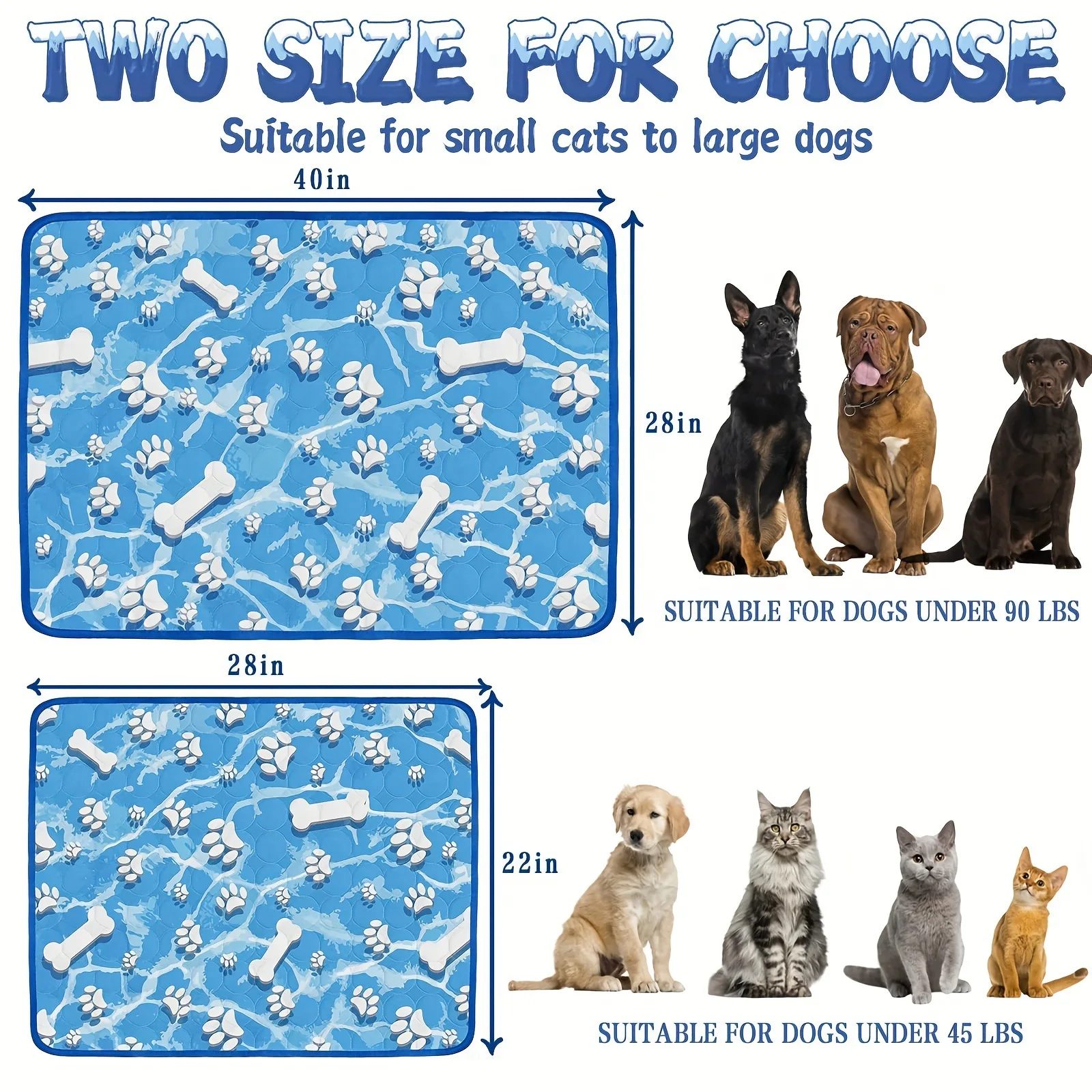 Self-Cooling Ice Silk Pet Mat 2