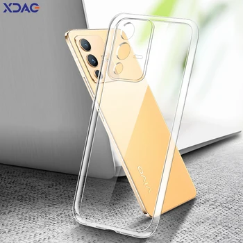 Custodia per telefono trasparente ultrasottile di alta qualità per VIVO V23 V23e V25 V25e Pro 5G Cover protettiva in cristallo trasparente per fotocamera in TPU morbido