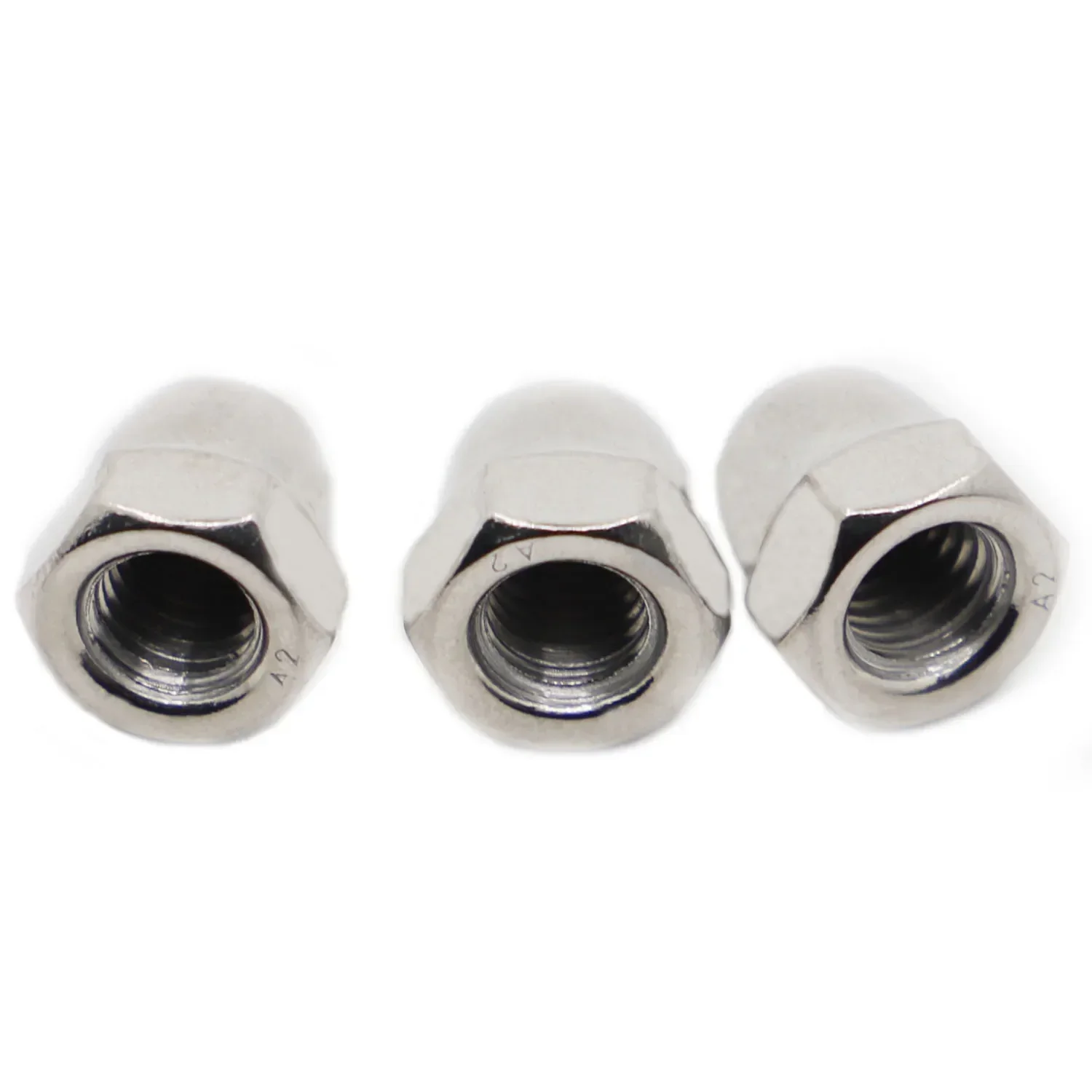 DIN1587 304 Stainless Steel Hexagon Nuts Domed For Decrotive M3 M4 M5 M6 M8 M10 M12 M14 M16